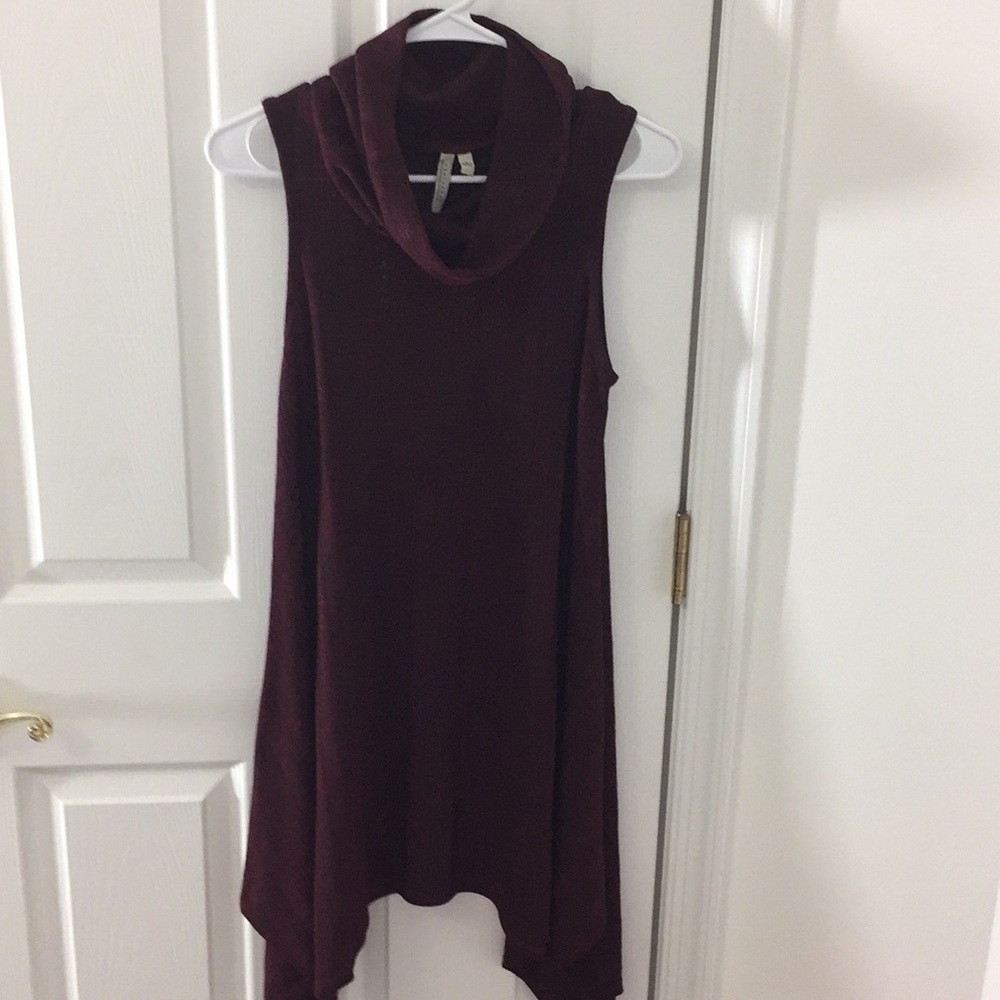 Cowl neck sleeveless dress